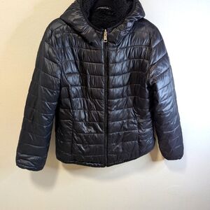 Andrew Marc Black Reversible Puffer Jacket